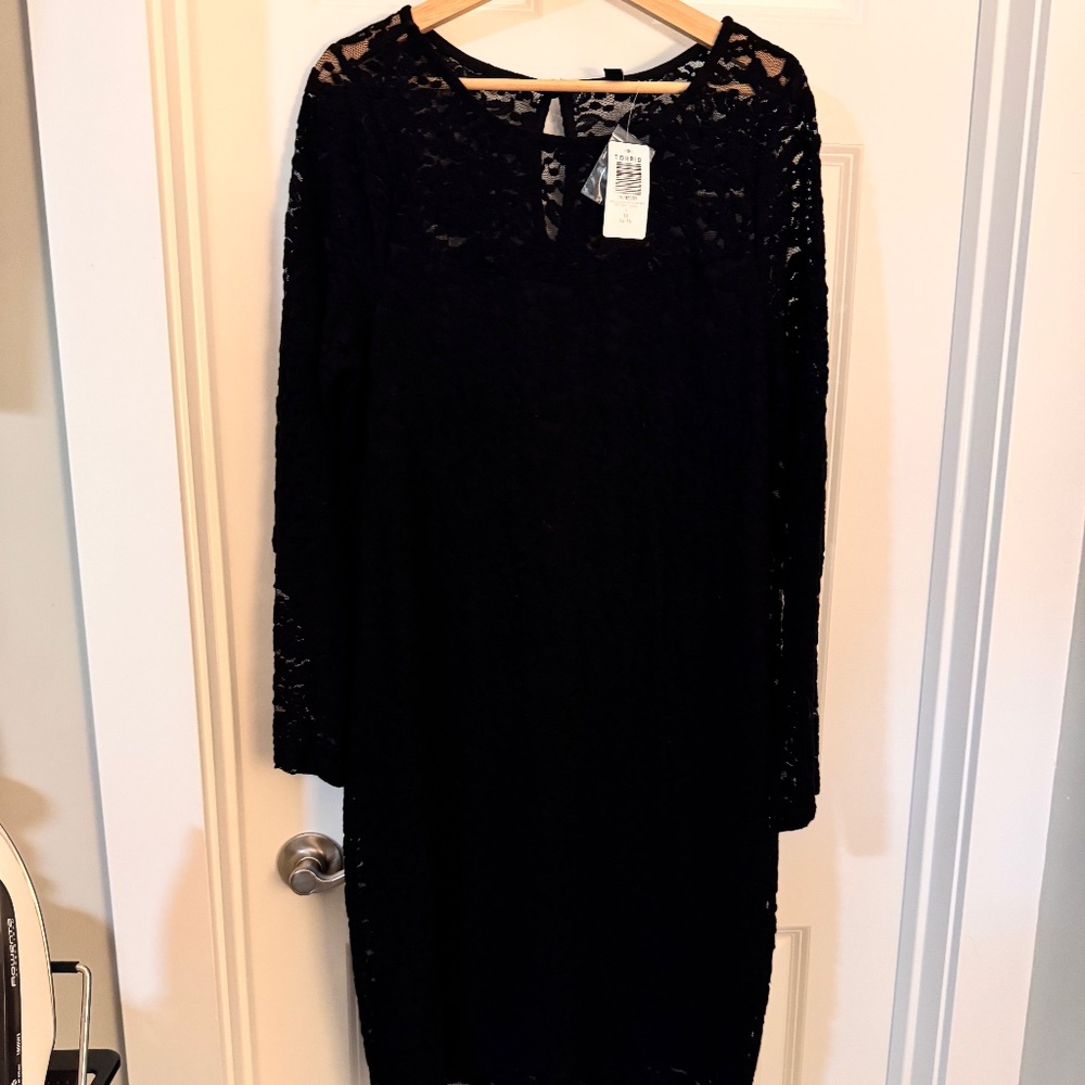 Torrid NWT knit lace black stretchy dress size 1 14/16
